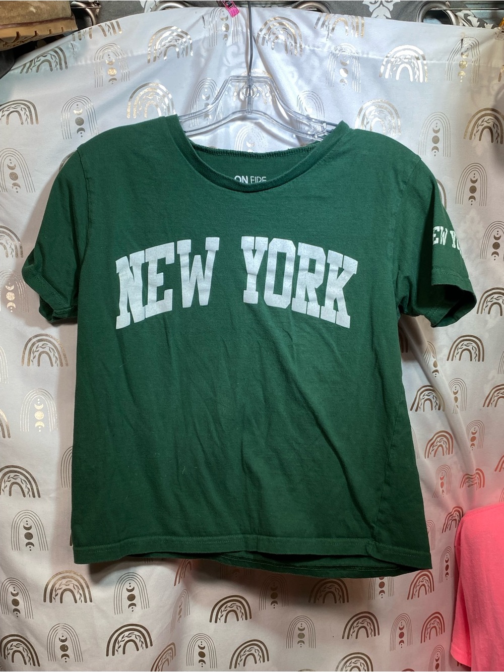 On Fire Green 'New York' Short Sleeve Tee